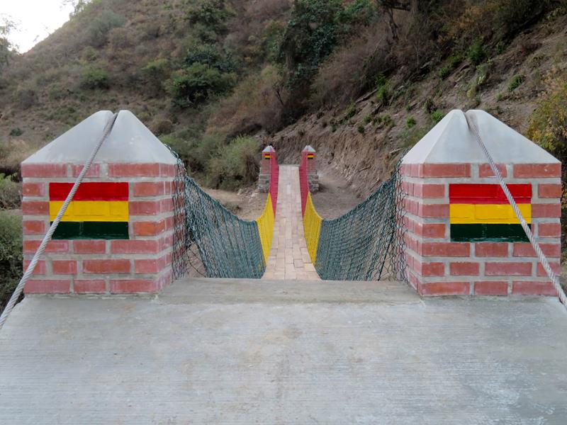 Pabellon Bolivia suspension footbridge construction – photo gallery 6