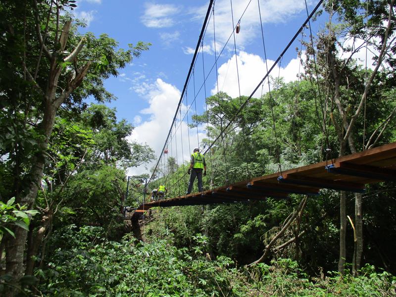El Zarzal Nicaragua suspension footbridge construction – photo gallery 1