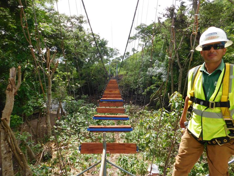 El Zarzal Nicaragua suspension footbridge construction – photo gallery 3